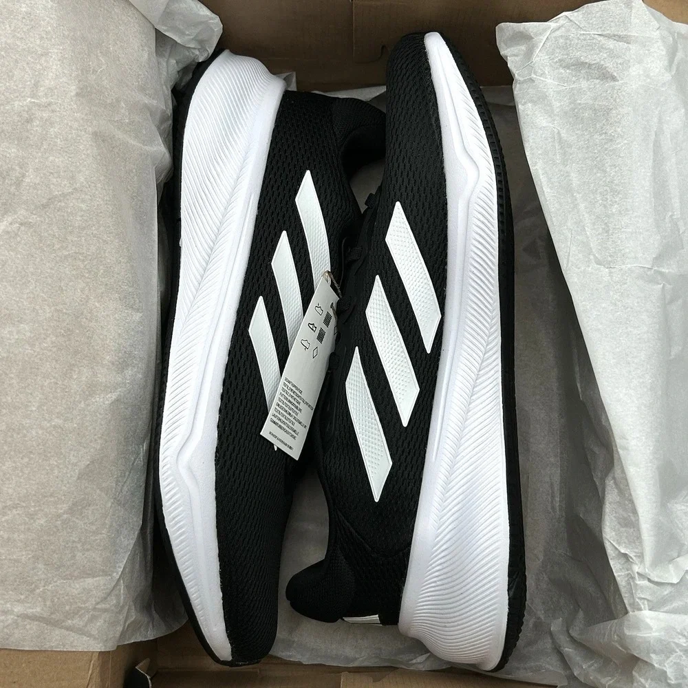 adidas Mens Response‎ Running Shoes Size 12 Black/White Lace up Sneakers IH6007